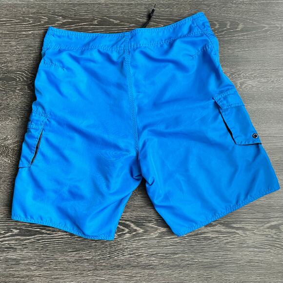 Vintage Ron Jon Surf Shop Board Shorts Ocean Blue SZ 33 Beach Vacation - Picture 2 of 10